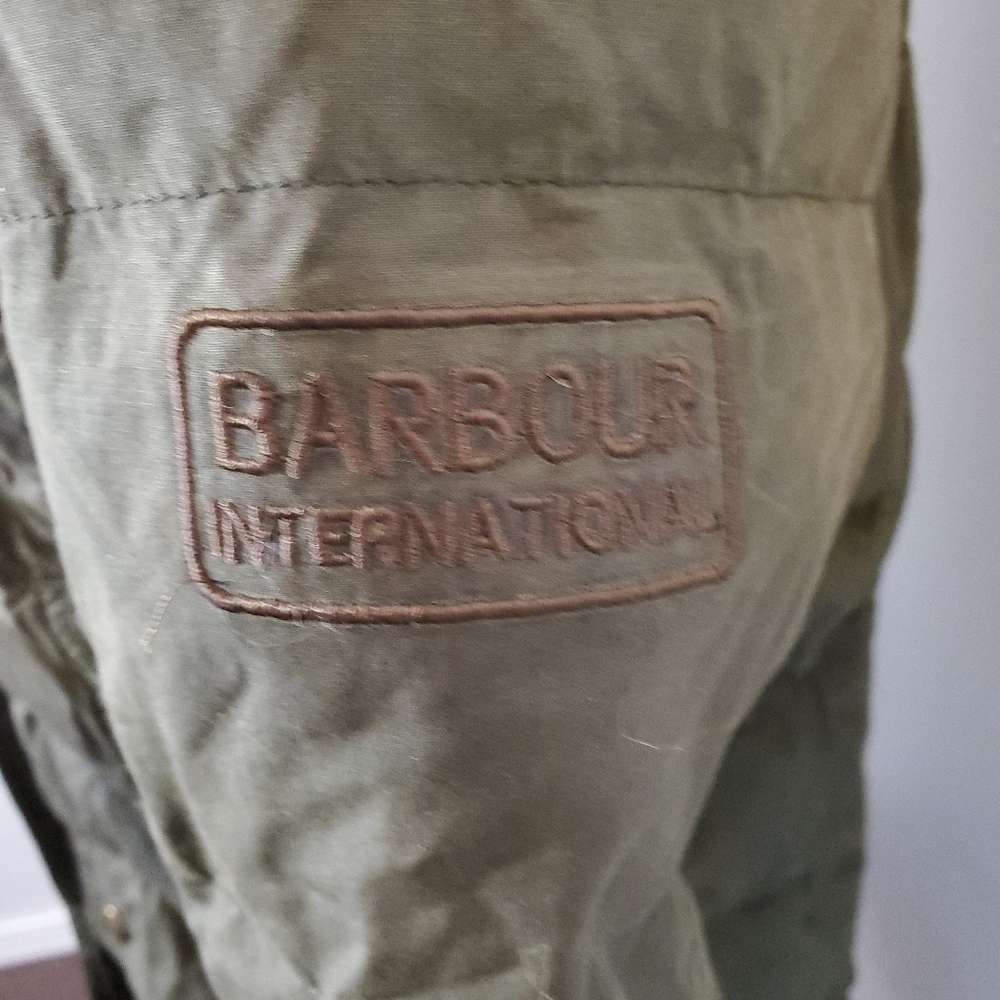 Barbour Storm Waxed Cotton Down Jacket 14 - Picture 4 of 8